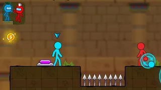 Red and Blue Stickman : Animation Parkour - Gameplay #1 Level 1-15