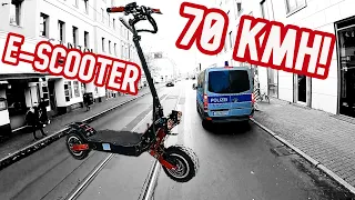 70 KM/H mit dem E-Scooter! EXTREMER Rideout durch die Stadt mit 5600 Watt