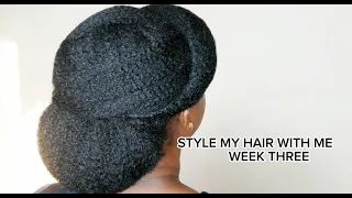 SIMPLE NATURAL HAIRSTYLE FOR MEDIUM TO LONG HAIR FOR EVERY OCCASION|| WEEK THREE||