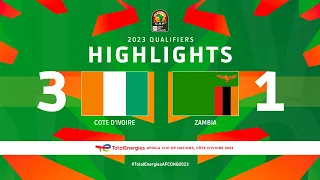 Cote d'ivoire 🆚 Zambia | Highlights - #TotalEnergiesAFCONQ2023 - MD1 Group B