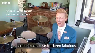 Weather presenter goes viral drumming to BBC News theme