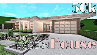 BLOXBURG: 50K MODERN HOUSE | NO-GAMEPASS | SPEEDBUILD