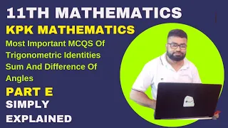 Most Important MCQS Of Trigonometric Identities Sum And Difference Of Angles | Entry Test MCQS | P E