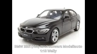 BMW 335i (F30) 2012 schwarz Modellauto 1:18 Welly