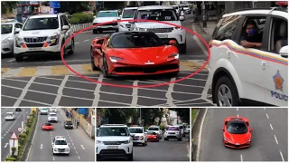 indian Billionair Mukesh Ambani Driving His Ferrari SF90 with Ranbir Kapoor | Z+ Security | 296gtb .