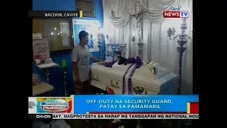 BP: Off-duty na security guard, patay sa pamamaril