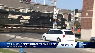 Train vs. pedestrian: teen killed