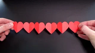 Tutorial for a Paper Heart Chain ❤