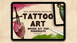 Procreate Tattoo Brushes - Demo Video