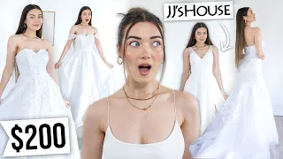 TRYING ON JJ'S HOUSE WEDDING DRESSES... *Most Beautiful Dresses Ever*