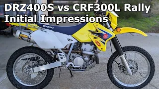 DRZ400S vs CRF300L Rally First Impressions
