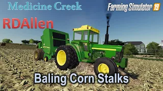 Baling Corn Stalks | E33 Medicine Creek | Farming Simulator 19