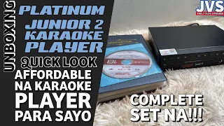 Platinum Junior 2 Karaoke Player Unboxing and Quick Look - Filipino | Free Mic | Complete Set |