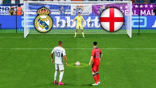 REAL MADRID VS ENGLAND l RONALDO, MESSI, BELLINGHAM, NEYMAR, MBAPPE, HAALAND FC 24 PENALTY SHOOTOUT