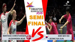 CHRISTIANSEN / BOJE (DEN) vs KIM W.H. / JEONG NA EUN (KOR) - XD SEMI FINAL SINGAPORE OPEN 2023