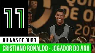 Cristiano Ronaldo recebe o prémio 'Jogador do Ano'