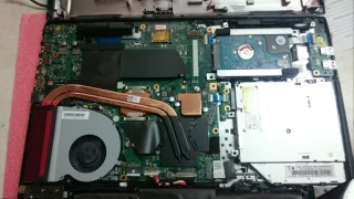 Asus FX753VD disassembly and SSD assembly