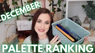 MONTHLY EYESHADOW PALETTE RANKING! DECEMBER PALETTE