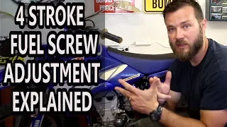 How to adjust idle on 4 stroke dirt bikes - fuel screw adjustment