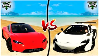 Tesla Roadster VS McLaren 650s | GTA 5