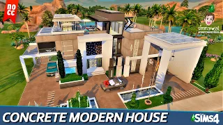 MODERN CONCRETE HOUSE | Stop Motion Build | The sims 4 | NO CC