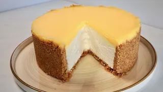 No Bake Cheesecake with Lemon Curd, Light and Creamy [No bake] [No Gelatin] [ASMR] [4K]