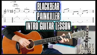 How to play blackbear - painkiller Guitar Tutorial (Just the Intro)