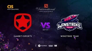 Gambit Esports vs Winstrike Team, TI9 Qualifiers CIS, bo1 [Maelstorm & NS]