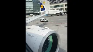 Lufthansa Airbus A320-271 engine startup sound