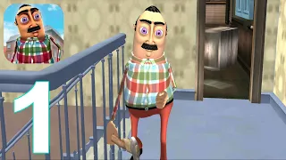 Hello Crazy Neighbor Game Secret Family Escape 3D Gameplay Walkthrough Part 1 (IOS/Android)