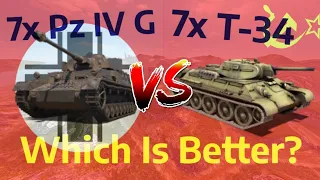 7x Pz IV G VS 7x T-34 - WW2 Showdown! (Which Is Better?) | WOT BLITZ