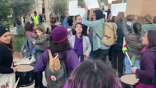 Women's March Malta 2023 drumming #activists chanting