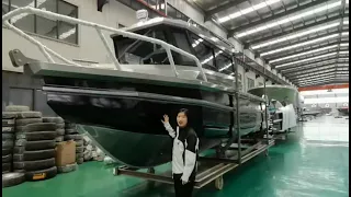 8.5m easy craft model aluminum fishing boat luxury yacht with outboard engine design hot selling