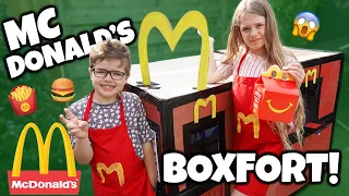 MC DONALD'S BOXFORT MAKEN !! - Broer en Zus TV #473