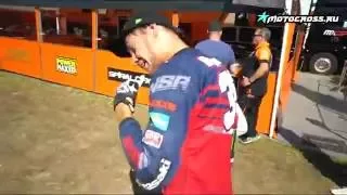 Всеволод Брыляков сразу после заезда MX2 и MXGP  MXON Maggiora 2016