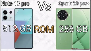 Smartphone Showdown: Tecno Spark 20 Pro Plus vs Redmi Note 13 Pro 4G