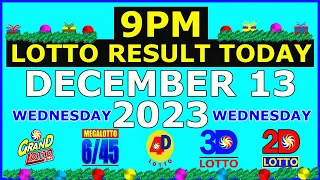 9pm Lotto Result Today December 13 2023 (Wednesday)