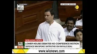 Congress President Rahul Gandhi accuses Defence Minister Nirmala Sitharama of lying on Rafale deals