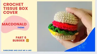 How to crochet a burger| How to crochet a hamburger| Crochet cheese burger