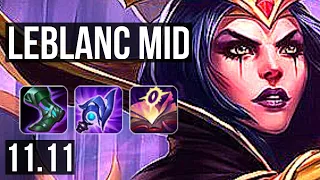 LEBLANC vs MALZAHAR (MID) | Rank 3 LeBlanc, 6/0/6, Dominating | JP Grandmaster | v11.11