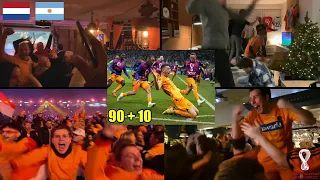 Completely Crazy Netherlands Fan Reactions To 100th Minute Equalizer Against Argentina