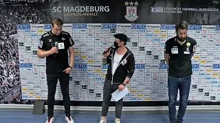 26.03.2022 Die PK nach dem Spiel SC Magdeburg vs. THW Kiel