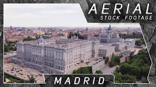 Royal Palace of Madrid ● Spain 🇪🇸 | 4K Aerial Drone Stock Footage