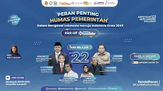 Webinar ASN Belajar Seri 22 - Peran Penting Humas Pemerintah Menuju Indonesia Emas 2045