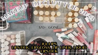 MAKEUP DECLUTTER 2023 // #4 Lips: Lipstick, lipgloss, lip balm, lip liner, liquid lipstick