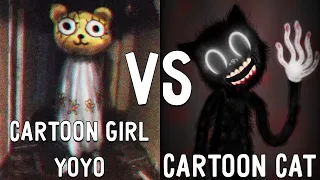 МУЛЬТЯШНЫЙ КОТ ПРОТИВ МУЛЬТЯШНОЙ ДЕВОЧКИ ЙОЙО В МАЙНКРАФТ CARTOON GIRL YOYO VS CARTOON CAT MINECRAFT