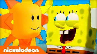 SpongeBob's "BEST DAY EVER" In A Video Game World 🎮 | Nickelodeon Cartoon Universe