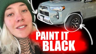 HOW TO PAINT YOUR RIMS AND VALANCES BLACK - 2023 Toyota 4Runner Lunar Rock How do I paint my rims?