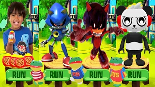 Tag with Ryan vs Sonic Dash - Combo Panda vs Sonic Exe Metal Sonic vs Ridley  Jones - All Characters