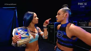 Sasha Banks & Bianca Belair Arguing Backstage